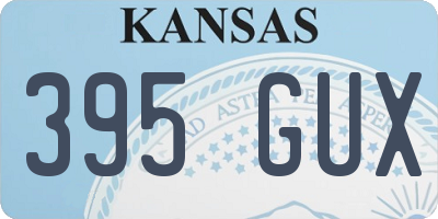 KS license plate 395GUX