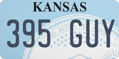 KS license plate 395GUY