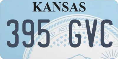 KS license plate 395GVC