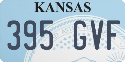 KS license plate 395GVF