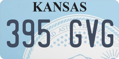 KS license plate 395GVG