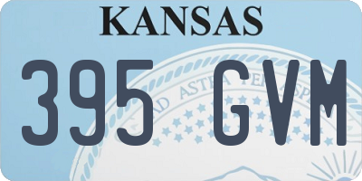 KS license plate 395GVM