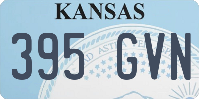 KS license plate 395GVN