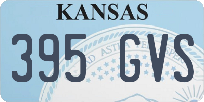 KS license plate 395GVS