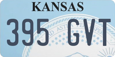 KS license plate 395GVT