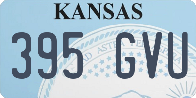 KS license plate 395GVU