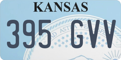 KS license plate 395GVV