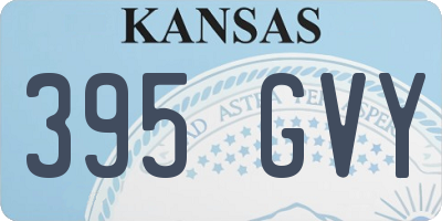KS license plate 395GVY