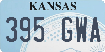 KS license plate 395GWA