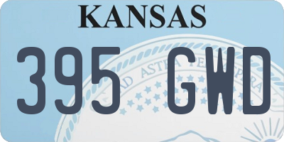 KS license plate 395GWD