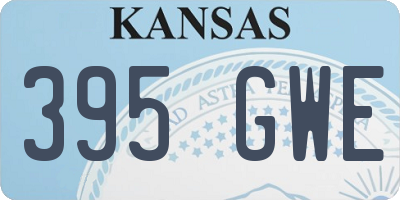 KS license plate 395GWE