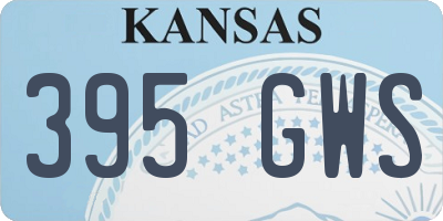 KS license plate 395GWS