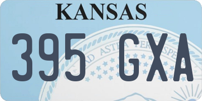 KS license plate 395GXA