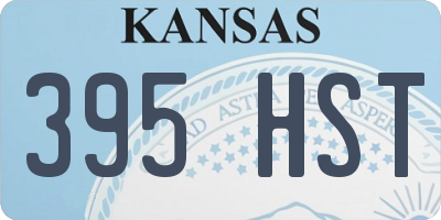 KS license plate 395HST