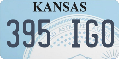 KS license plate 395IGO