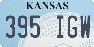 KS license plate 395IGW