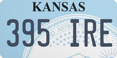 KS license plate 395IRE