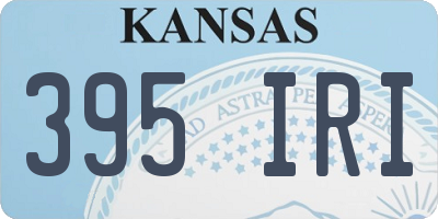 KS license plate 395IRI