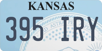 KS license plate 395IRY