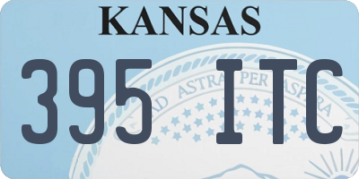 KS license plate 395ITC