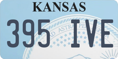 KS license plate 395IVE