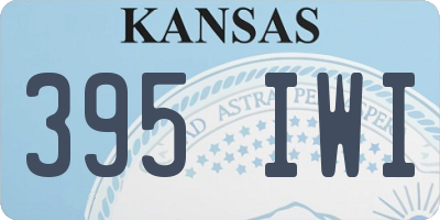 KS license plate 395IWI
