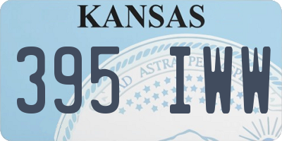 KS license plate 395IWW