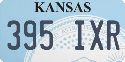 KS license plate 395IXR