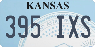 KS license plate 395IXS
