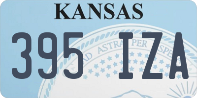 KS license plate 395IZA