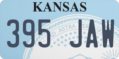 KS license plate 395JAW