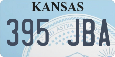 KS license plate 395JBA