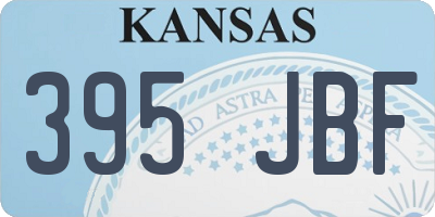 KS license plate 395JBF