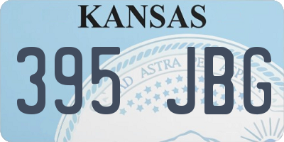 KS license plate 395JBG