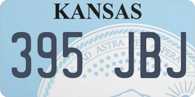 KS license plate 395JBJ
