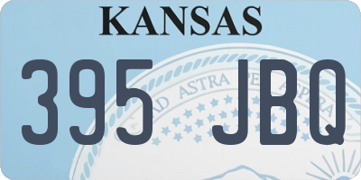 KS license plate 395JBQ