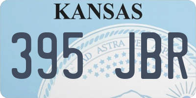 KS license plate 395JBR