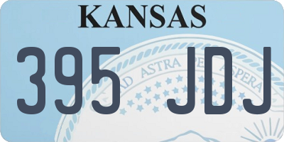 KS license plate 395JDJ