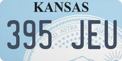 KS license plate 395JEU