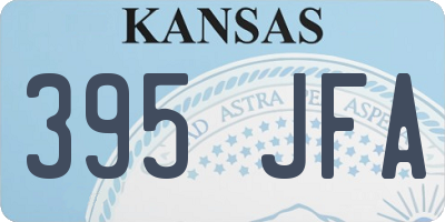 KS license plate 395JFA