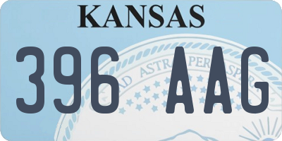 KS license plate 396AAG