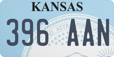 KS license plate 396AAN