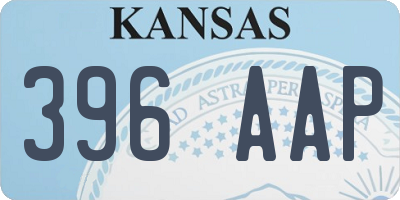 KS license plate 396AAP