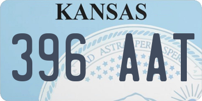 KS license plate 396AAT