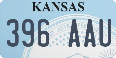 KS license plate 396AAU