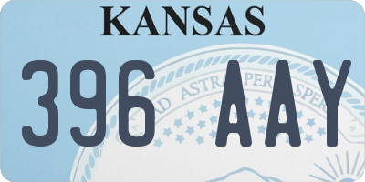 KS license plate 396AAY