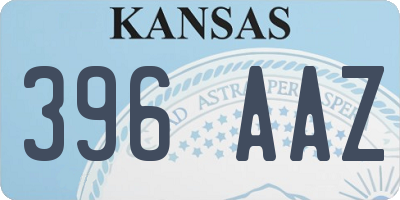 KS license plate 396AAZ