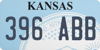 KS license plate 396ABB