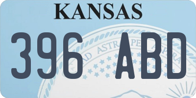 KS license plate 396ABD