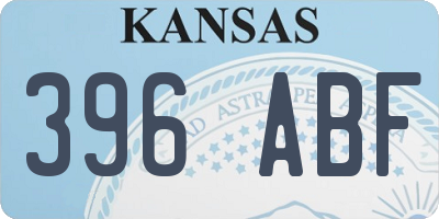 KS license plate 396ABF
